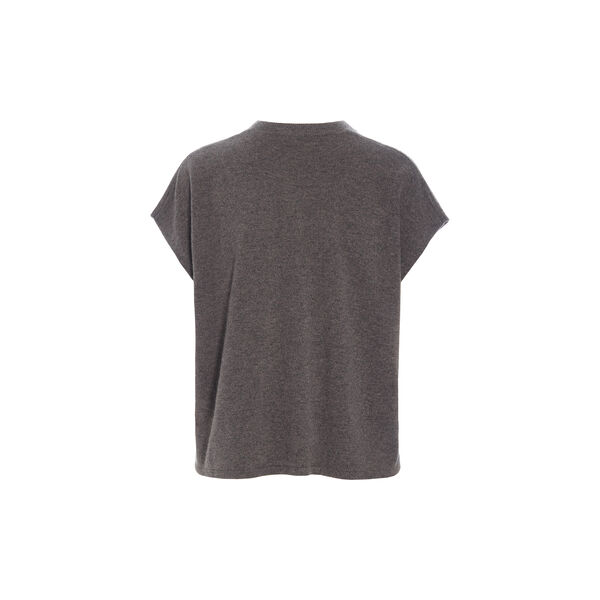 Kumo cashmere bluse med knapper, shark melange, BITTE KAI RAND