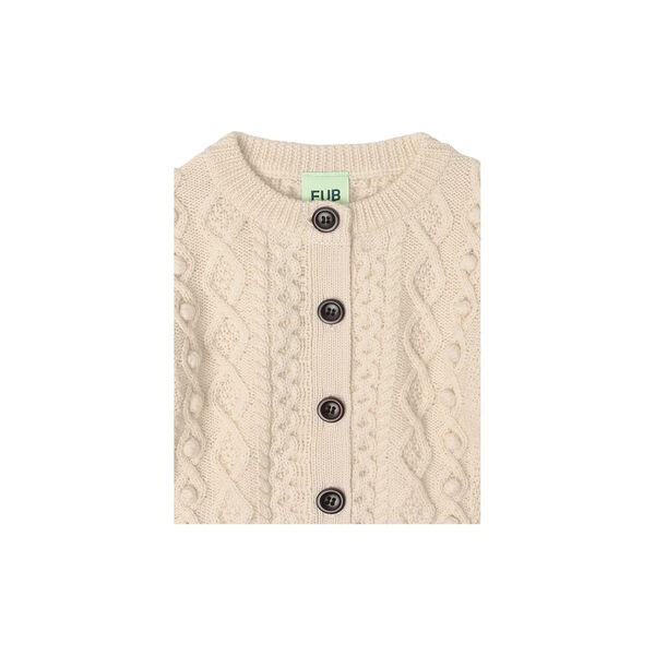 Baby Aran Cardigan, ecru Baby Aran Cardigan, ecru, FUB