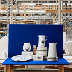 Sort Mega Riflet fad 35 cm, Royal Copenhagen