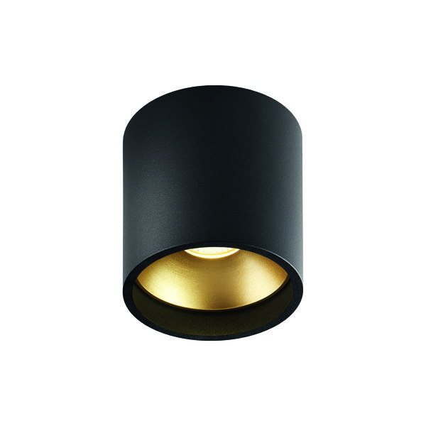 SOLO 1 ROUND loftlampe, sort/guld, LIGHT-POINT