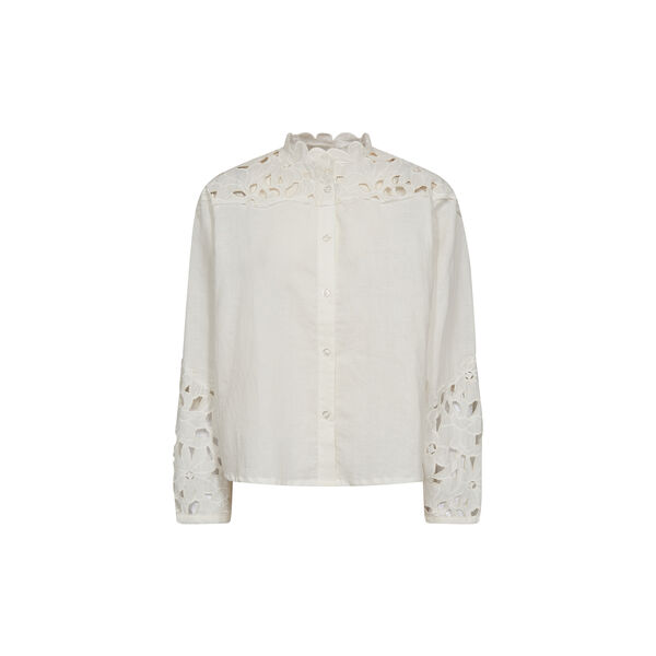 PD-Pina Yoke Mix Shirt, ecru, Pieszak