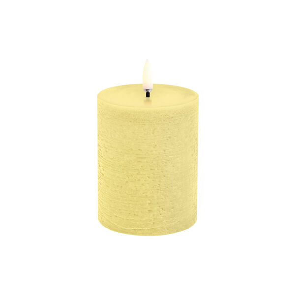 LED Pillar Candle 10 cm, wheat yellow, Uyuni Lighting
