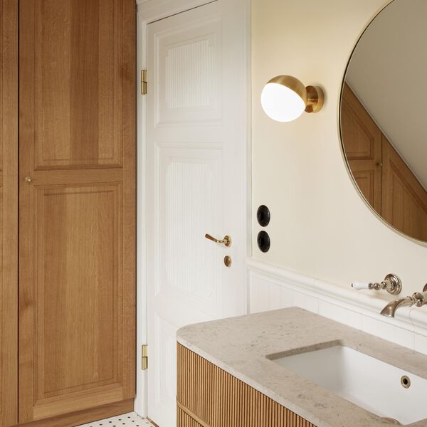 VL Studio væglampe, messing, Louis Poulsen