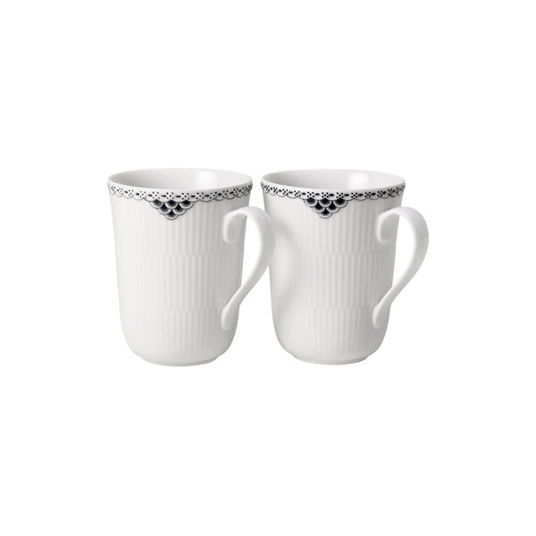 Sort Riflet Blonde krus 36 cl, 2 stk. Sort Riflet Blonde krus 36 cl, 2 stk., Royal Copenhagen