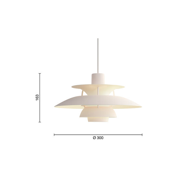 PH 5 Mini Monochrome pendel, monochrome pale blush, Louis Poulsen