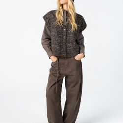 Boxy knit vest, brown mix, Coster Copenhagen