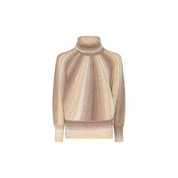 Bat Wing Sleeve Knit, beige multicolor, Micha