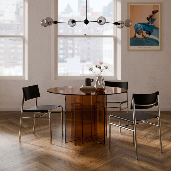 Anouk glasbord, brun gennemsigtig, Westwing Collection