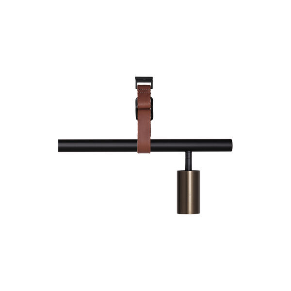 Long John 4 Spot Pendant Brown Leather, black/bronze, Rubn