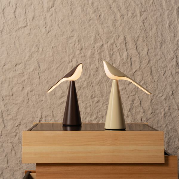 TIKI | T2 | Sand Beige Gloss | Transportabel Bordlampe, Established & Sons