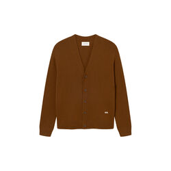 WWlogo cardigan, desert palm, Wood Wood