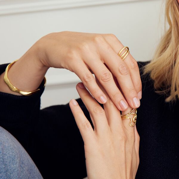 Willow ring, forgyldt, Pure by Nat