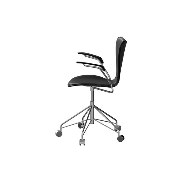 Serie 7&trade; 3217 forsidepolstret kontorstol, Grace Black, Fritz Hansen