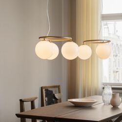 Miira 3 Circular Pendant, brass/opal Miira 3 Circular Pendant, brass/opal, Nuura