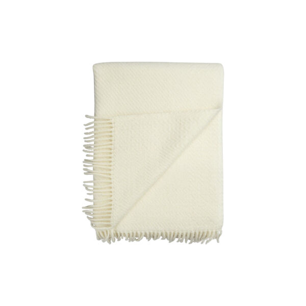 KATTEFOT Throw, white KATTEFOT Throw, white, Røros Tweed