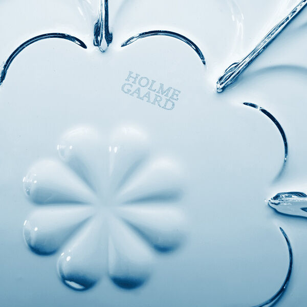 Lily fyrfadsstage, blue iris, Holmegaard