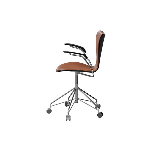 Serie 7&trade; 3217 forsidepolstret kontorstol, Grace Walnut, Fritz Hansen