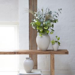 Knabstrup vasen med riller, grey, Knabstrup Keramik