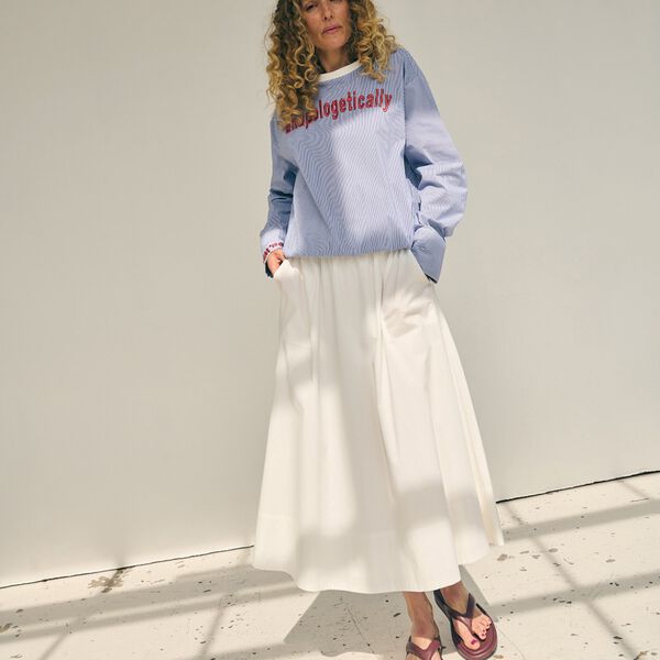 Vilma Skirt, white, LA RŌUGE