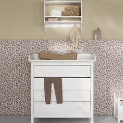 Seaside boghylde med knager, Oliver Furniture