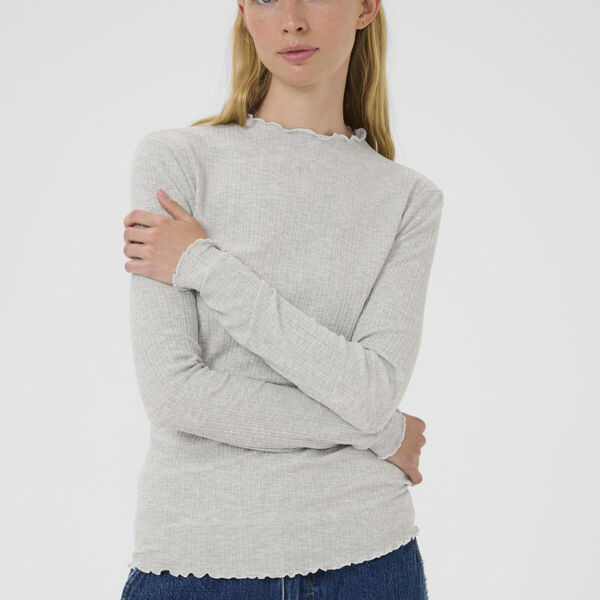 CandaceKB LS Tee, opal gray melange, Karen by Simonsen