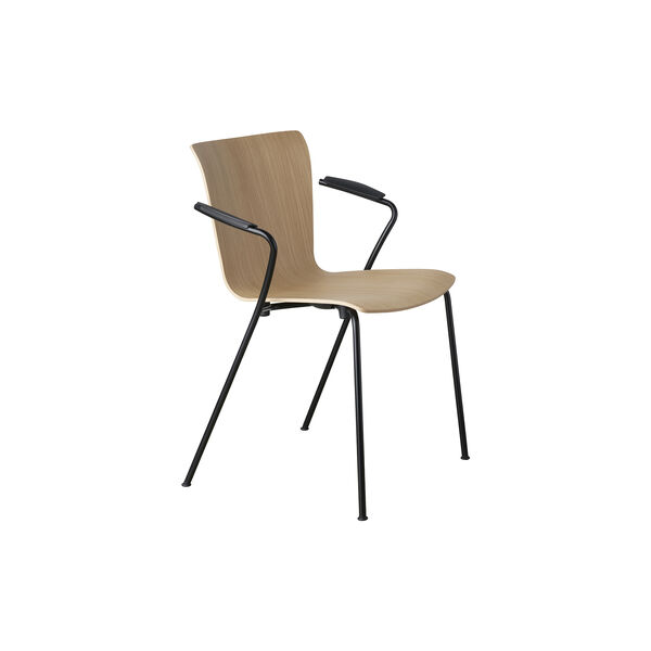 Vico Duo™ VM111 spisebordsstol, lakeret eg/sort, Fritz Hansen