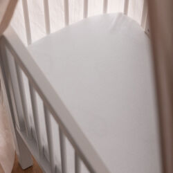 Jersey lagen til crib, hvid, Sebra