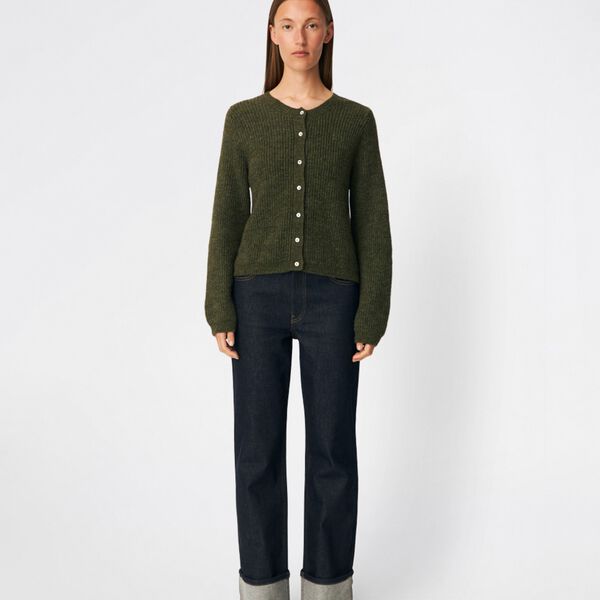Crismd cardigan, army dust, Modstr&ouml;m