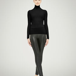 Merino Fine Rib Top Long Sleeve, black, Wolford