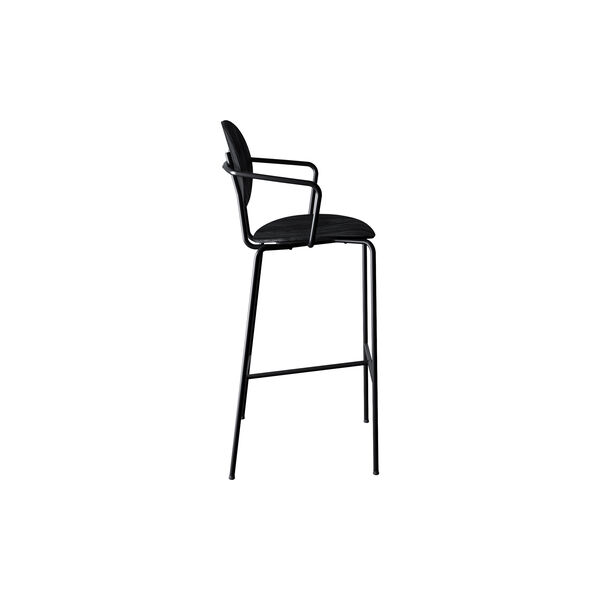 PIET HEIN Bar Chair with Arms, sortlakeret eg, Sibast Furniture