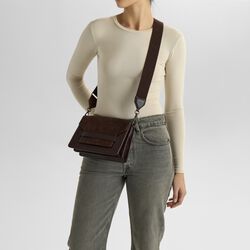 ArabellaMBG Crossb. Bag Ant.M, dark brown, Markberg