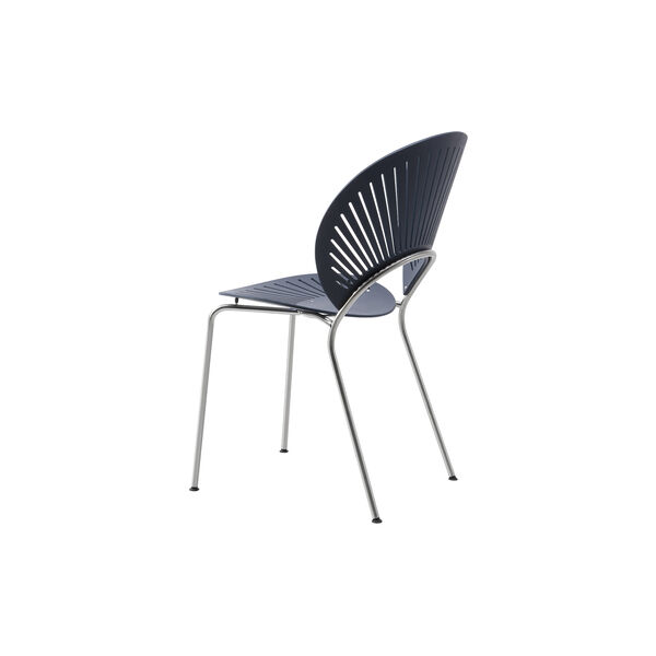3398 Trinidad stol, nordic blue/chrome, Fredericia Furniture