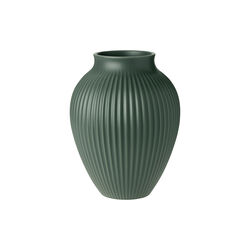 Knabstrup vase ripple, mat celadon green, Knabstrup Keramik