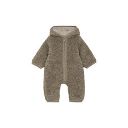 Pram Suit Wool Teddy with Lining, camel melange, HUTTEliHUT