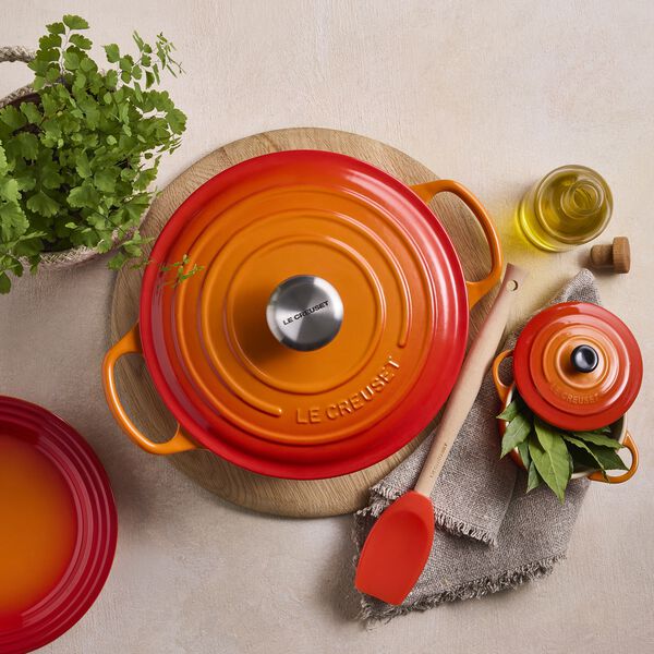 Signature rund st&oslash;bejernsgryde &Oslash; 26 cm, volcanic, Le Creuset