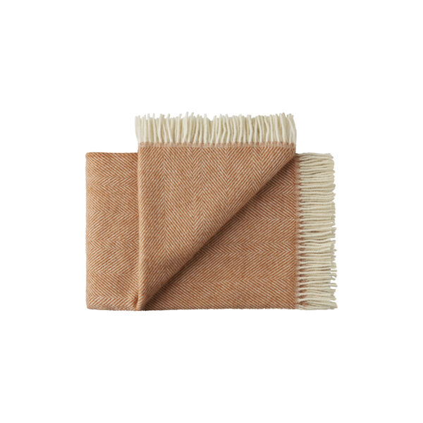 Rømø plaid, 0106 apricot orange, Silkeborg Uldspinderi