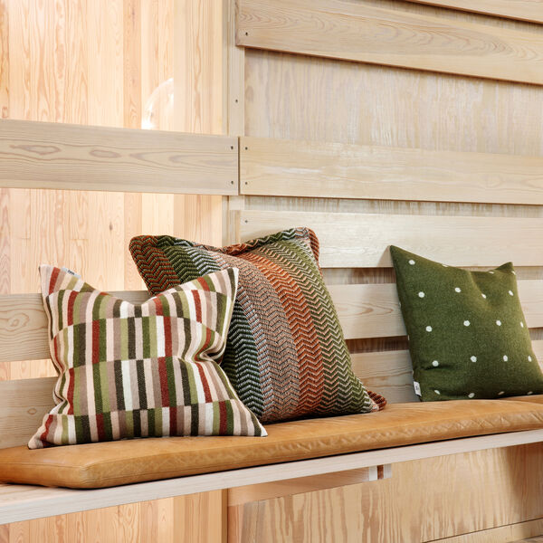 IDA Cushion, olive burgundy, Røros Tweed