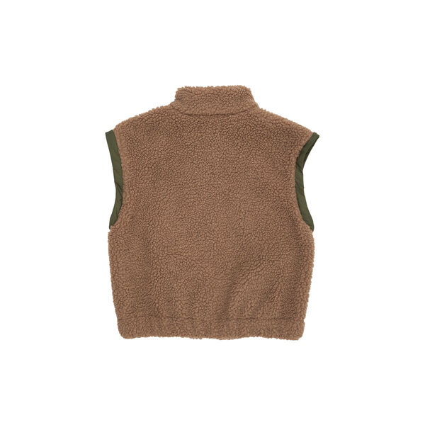 Teddy Jacket w. Removable Sleeves, natural/green comb., Copenhagen Colors Organics