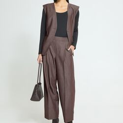 IHJUMI Trousers, coffee bean melange, ICHI