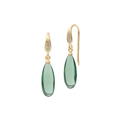 Fay Earrings, gold/green, Julie Sandlau