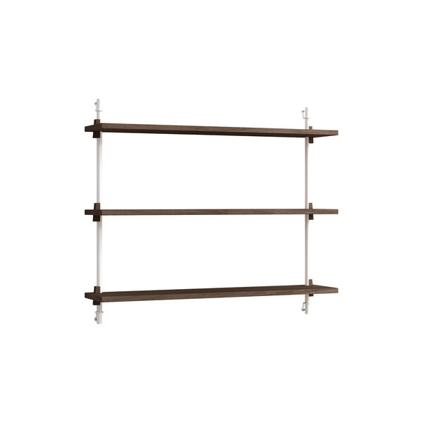 Wall Shelving Small, smoked oak/white, MOEBE