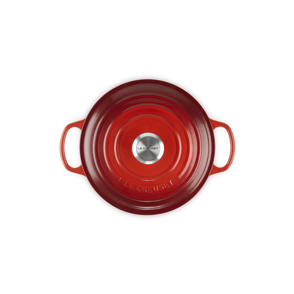 Signature rund st&oslash;bejernsgryde &Oslash; 24 cm, cerise, Le Creuset