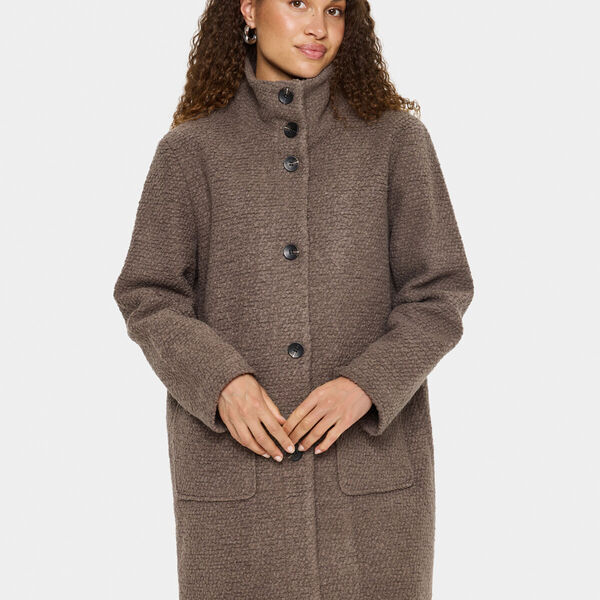 FerddySZ Wool Coat, falcon, Saint Tropez