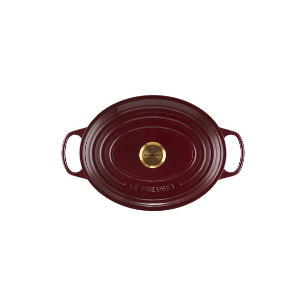 Signature st&oslash;bejern oval gryde &Oslash; 31 cm, garnet, Le Creuset