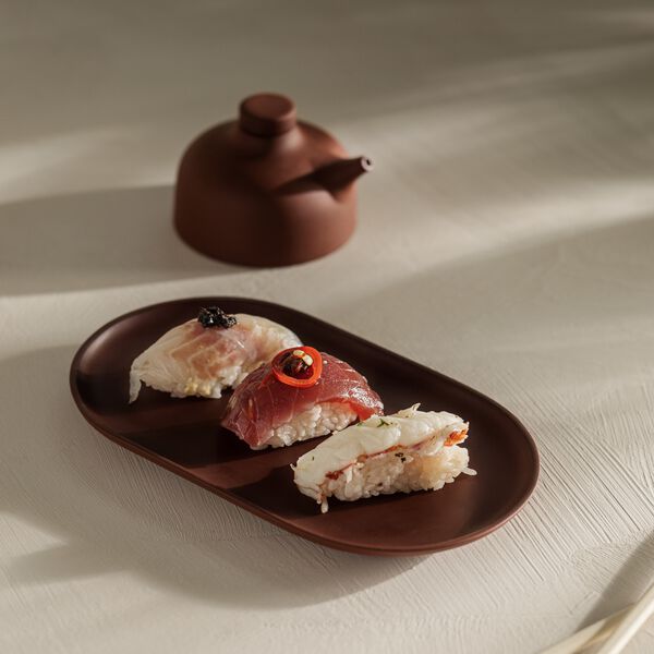 Sand Secrets Plate, red clay Sand Secrets Plate, red clay, Design House Stockholm