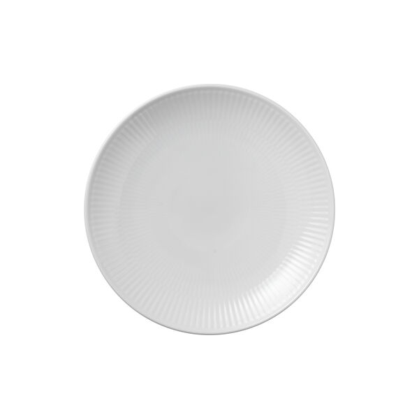 Hvid Riflet Coupe tallerken Ø 19 cm Hvid Riflet Coupe tallerken Ø 19 cm, Royal Copenhagen