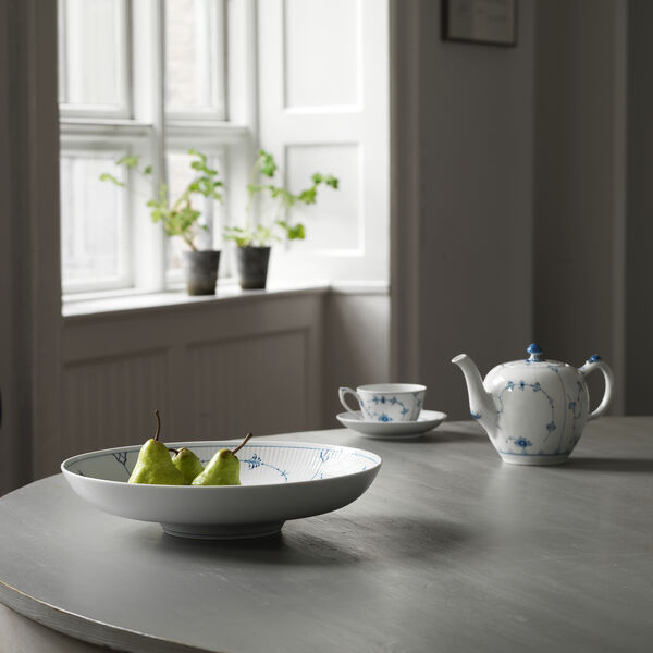 Musselmalet Riflet skål 34 cm Musselmalet Riflet skål 34 cm, Royal Copenhagen