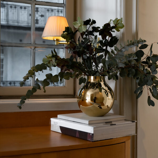 BOULE Vase, messing, Skultuna