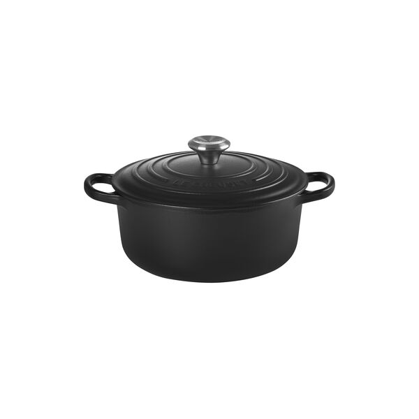 Signature rund st&oslash;bejernsgryde &Oslash; 20 cm, matte black, Le Creuset