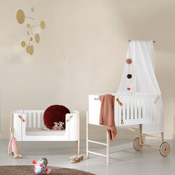 Wood co-sleeper sengehimmel, hvid, Oliver Furniture